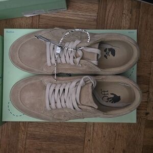Off White suede mens sneakers (color is beige beige)